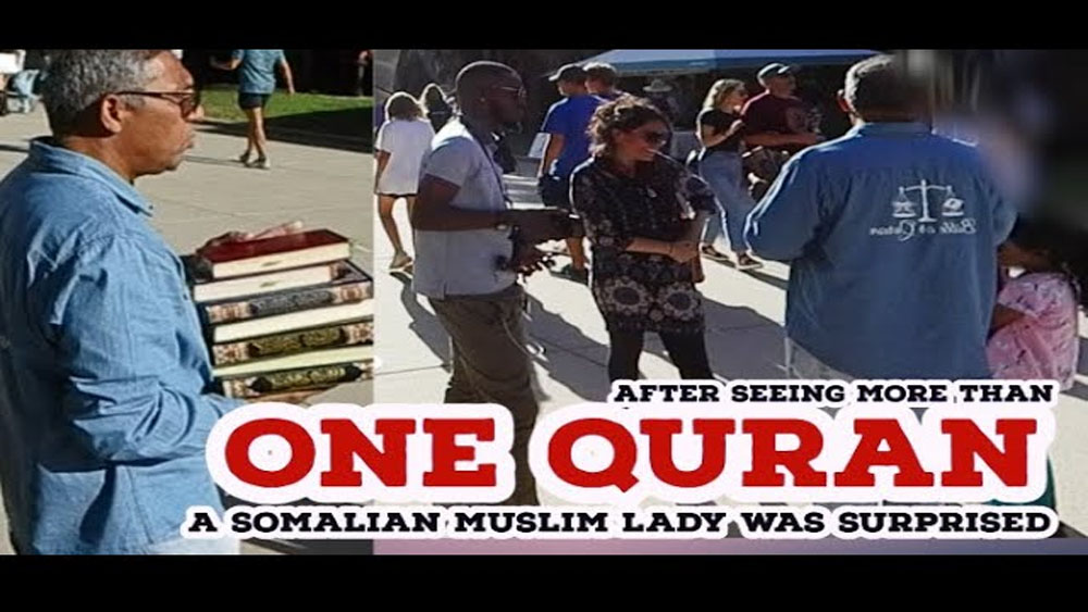 A Somalian Muslim lady was surprised after seeing more than one Quran/BALBOA PARK.
